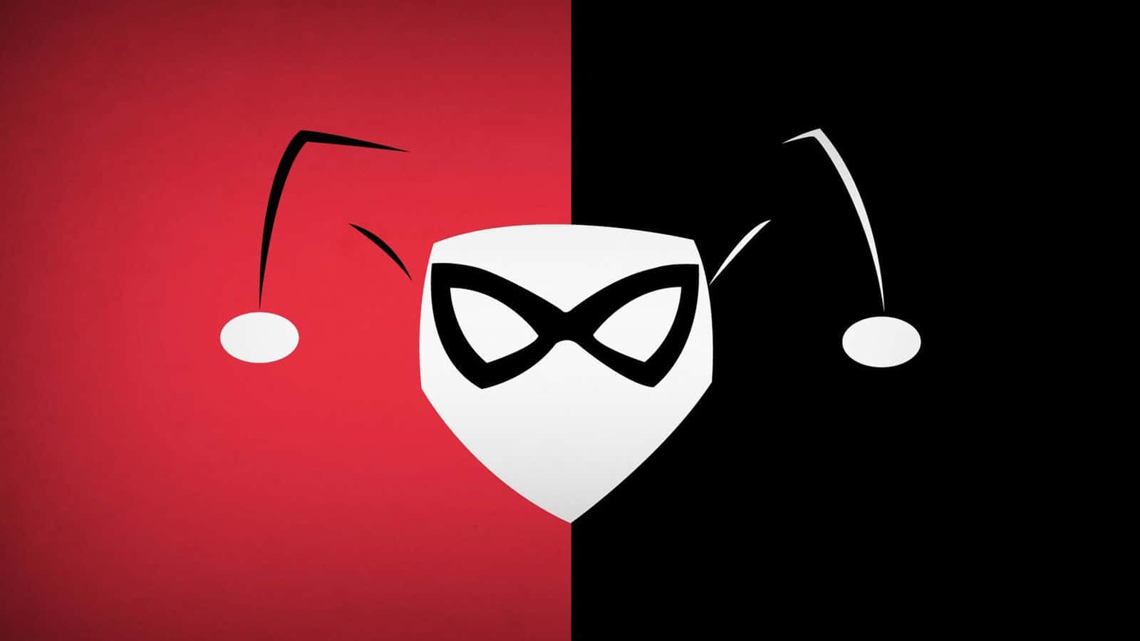 Original Harley Quinn Head Profile Vector Art Wallpaper