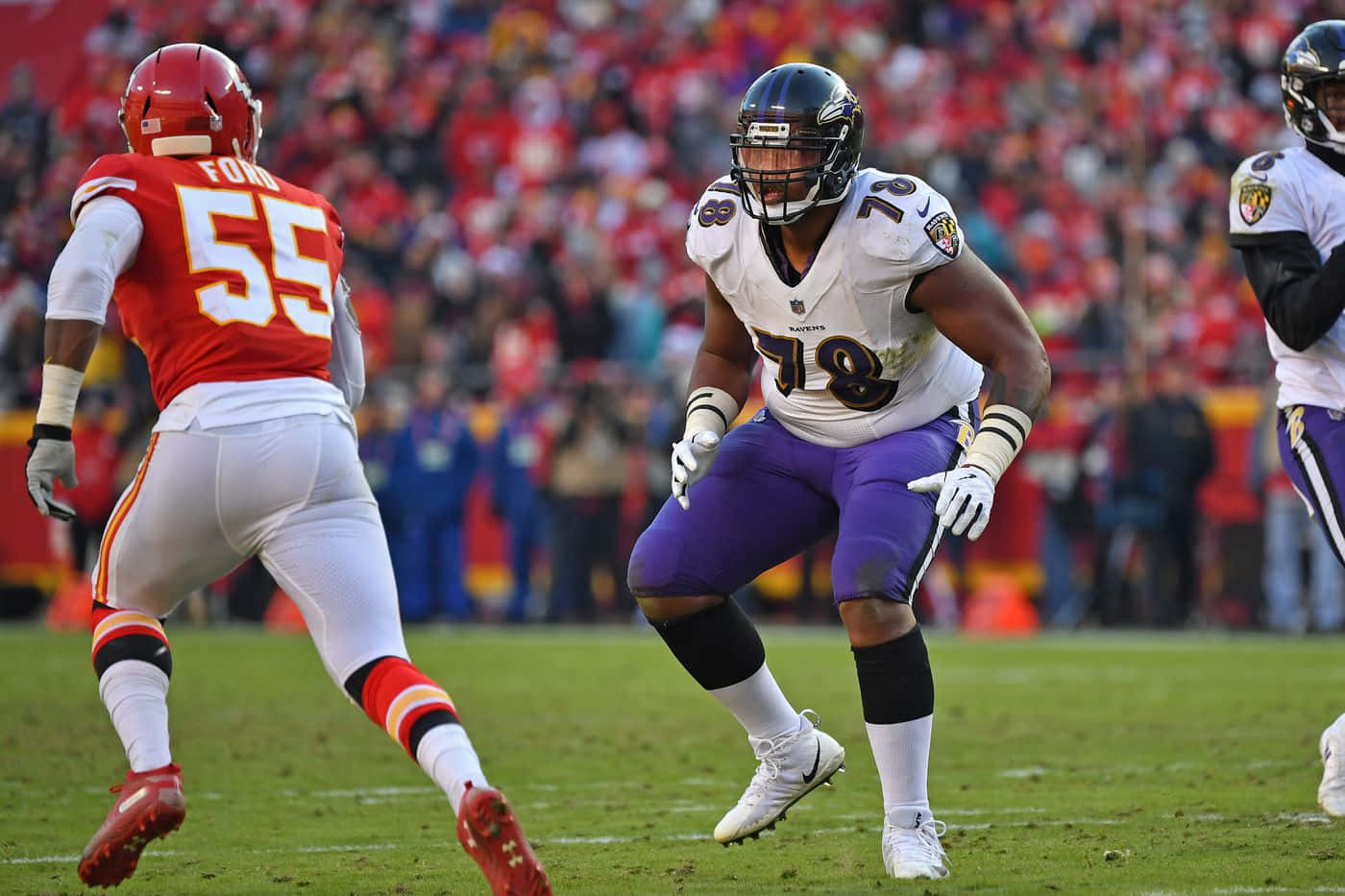 Orlando Brown Jr. Baltimore Ravens Against The Kansas City Chiefs Wallpaper