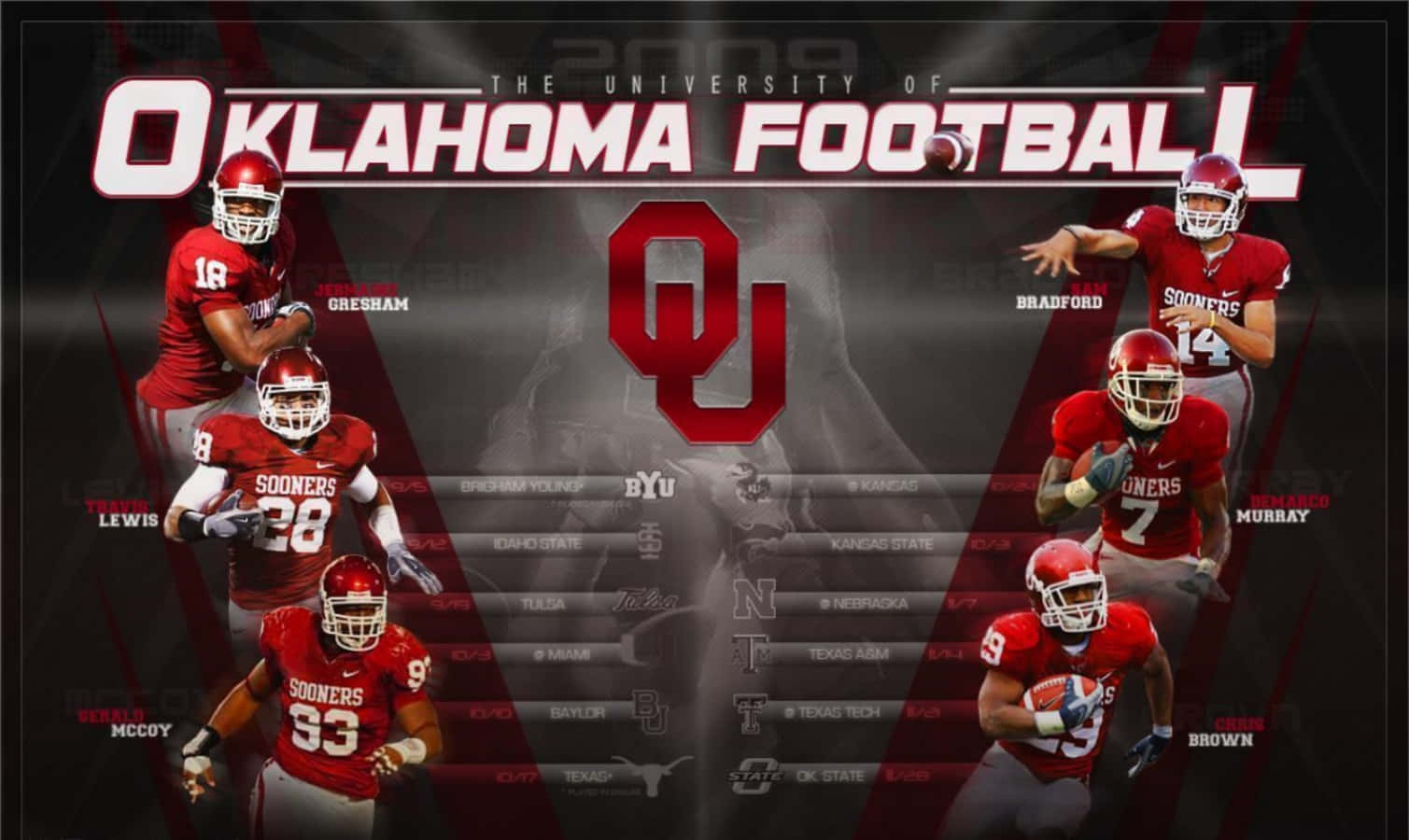 Ou Sooners Player Line Up Wallpaper