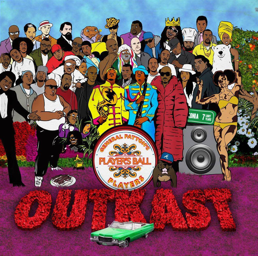 Outkast Player's Ball 1994 Song Art Wallpaper