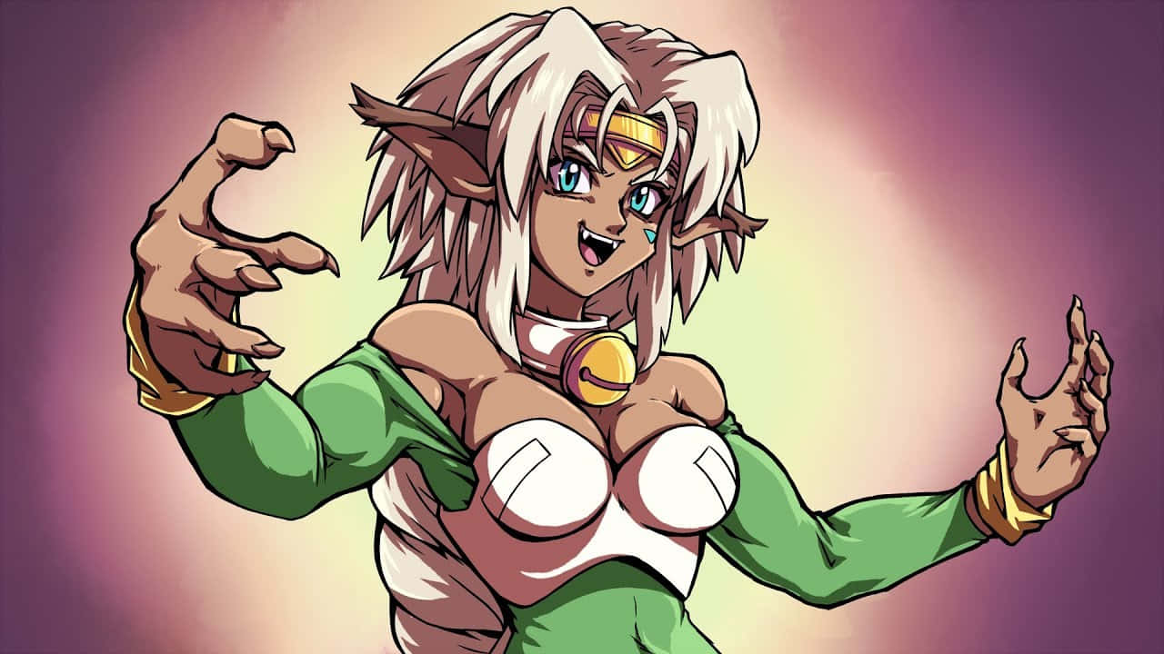 Outlaw Star Aisha Clanclan Action Pose Wallpaper