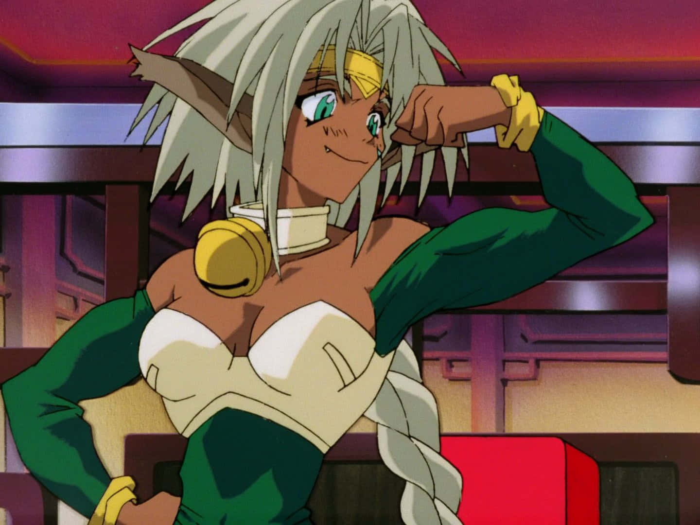 Outlaw Star Aisha Clanclan Pose Wallpaper