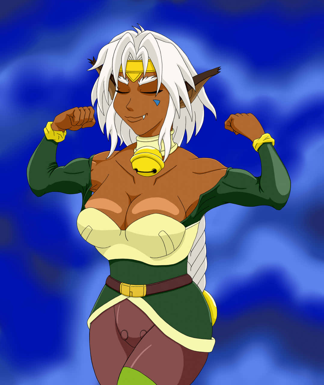 Outlaw Star Aisha Clanclan Power Pose Wallpaper