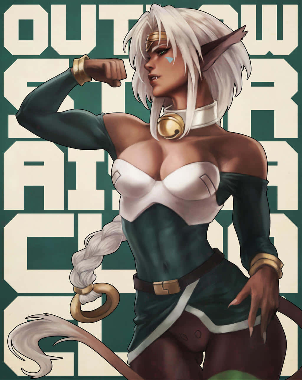 Outlaw_ Star_ Aisha_ Clanclan_ Strong_ Pose Wallpaper