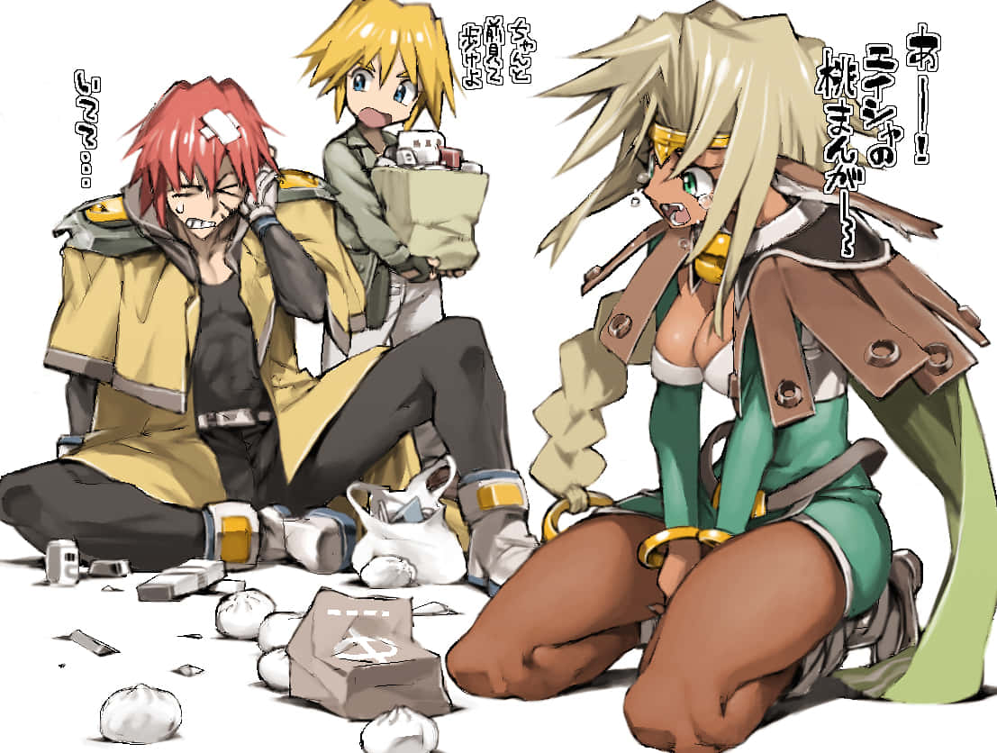 Outlaw_ Star_ Characters_ Frustration Wallpaper