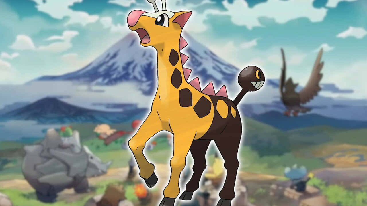 Outlined Girafarig Wallpaper