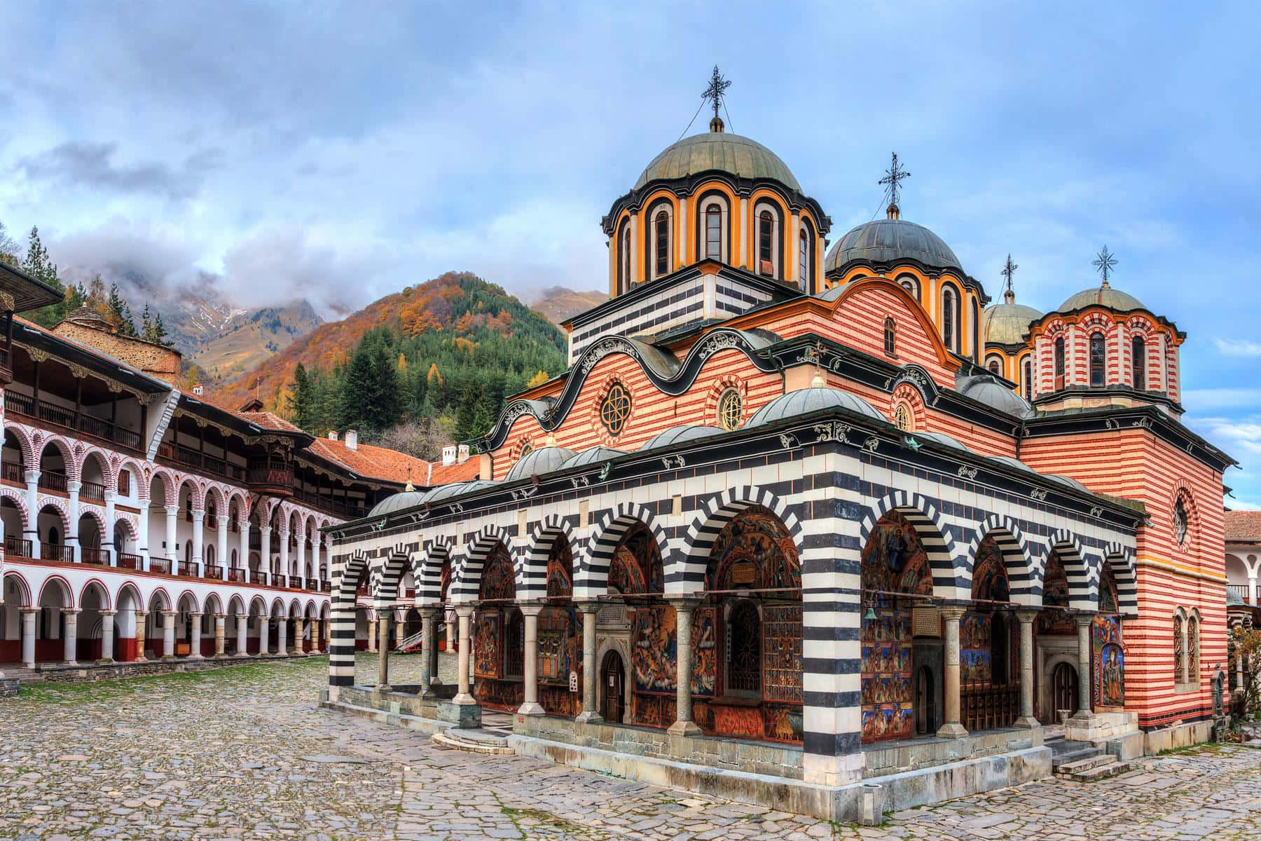 Outside The Rila Monastery Wallpaper