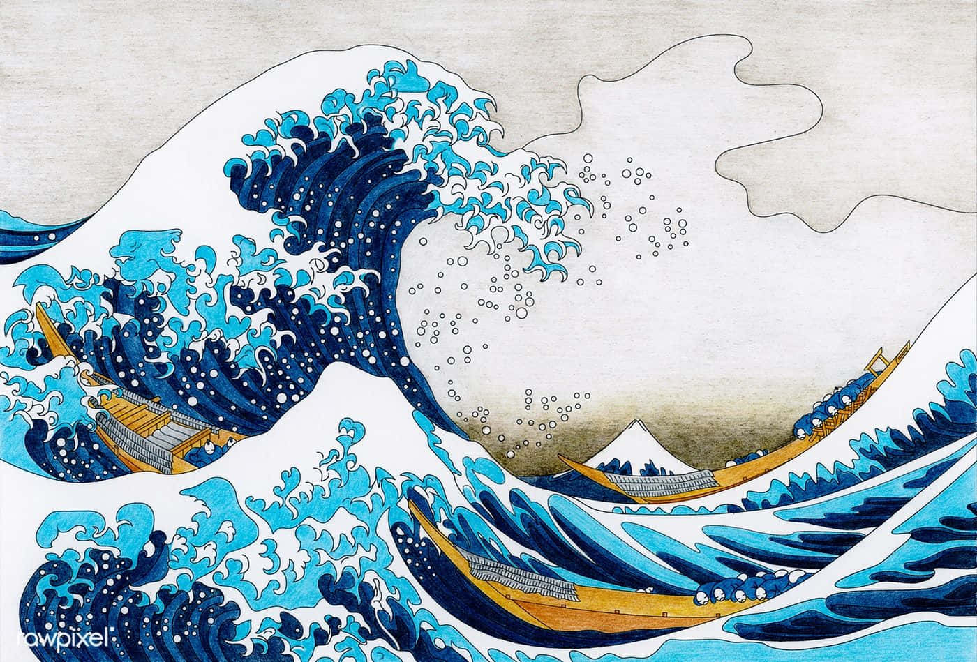 Overcoming The Great Wave Wallpaper