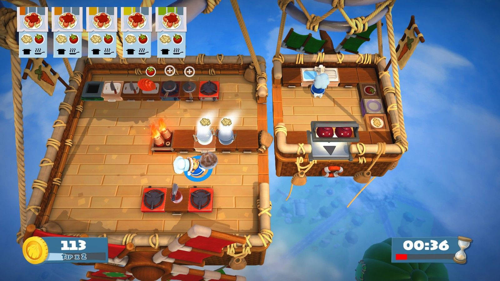 Overcooked Simple Balloon Level Wallpaper