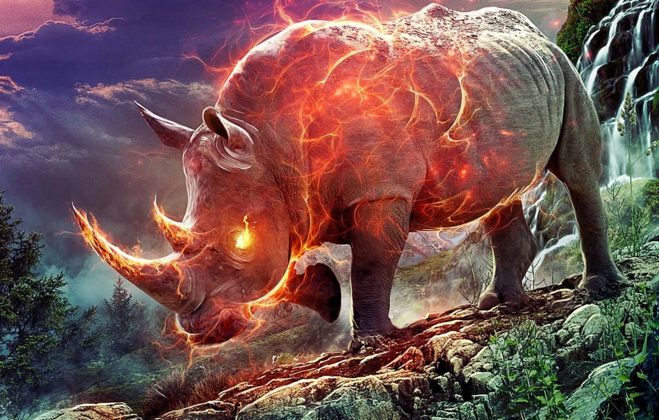 Overt Rhinoceros Wallpaper