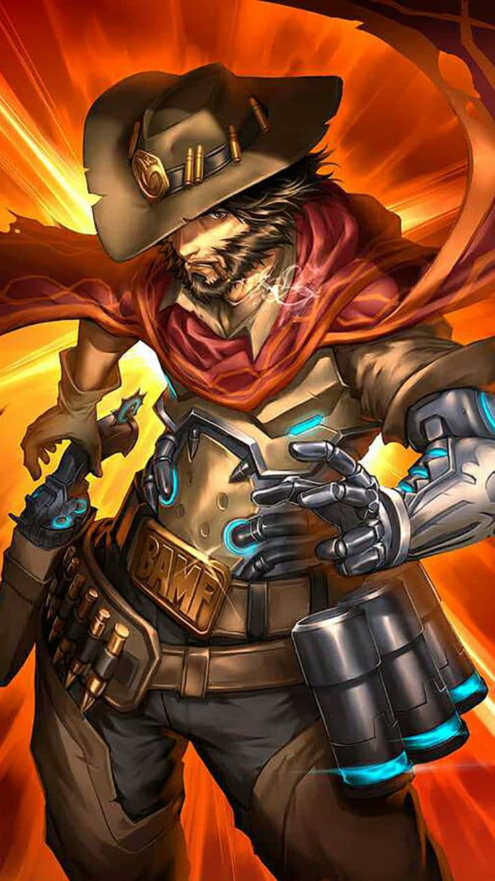 Overwatch Mccree Action Shot Wallpaper