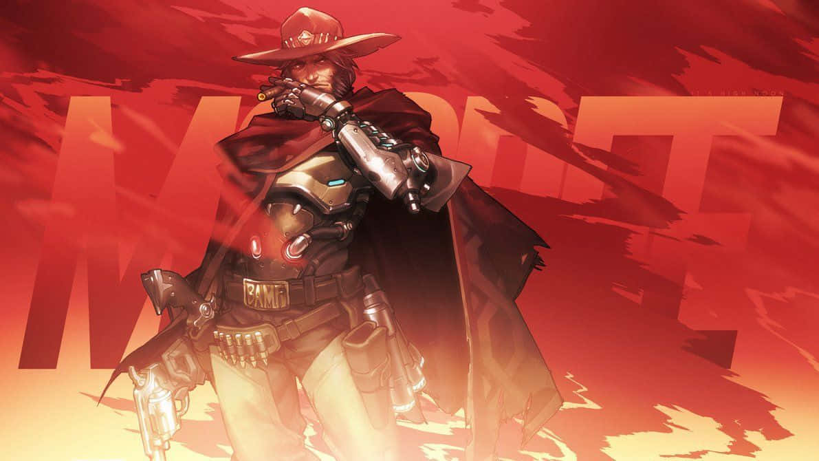 Overwatch Mccree In Action Wallpaper