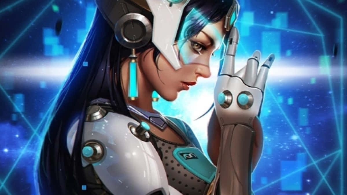 Overwatch's Symmetra In Action On The Battlefield Wallpaper