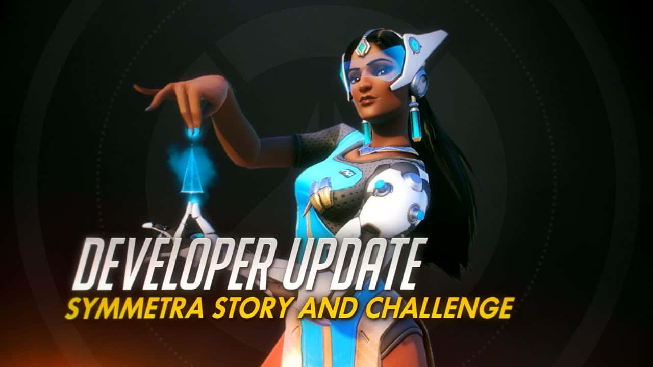 Overwatch's Symmetra In Action With Her Photon Projector Wallpaper