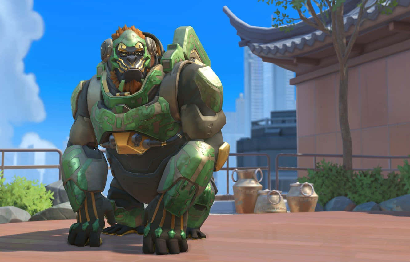 Overwatch's Winston, The Intelligent Gorilla, Ready For Action Wallpaper