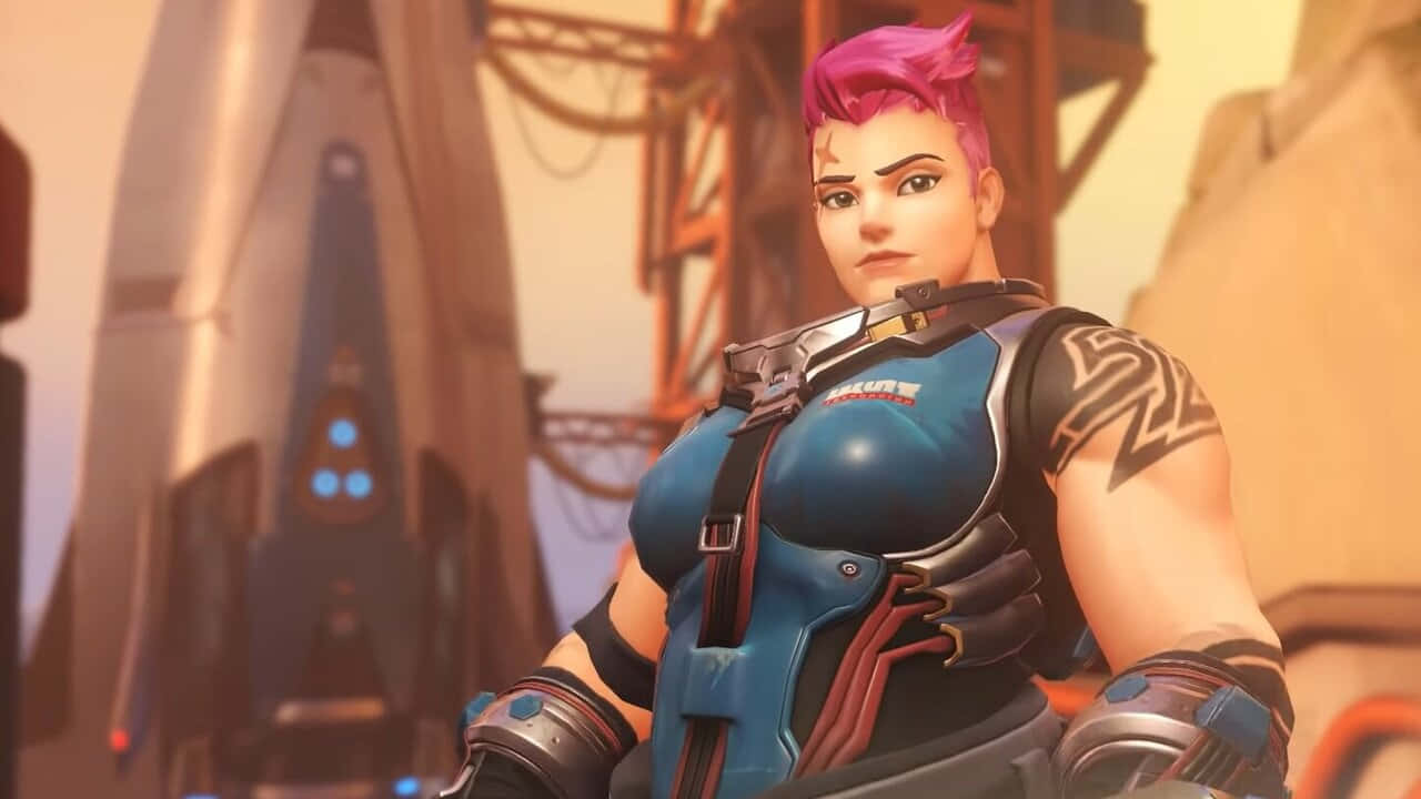 Overwatch Zarya 1280 X 720 Wallpaper Wallpaper