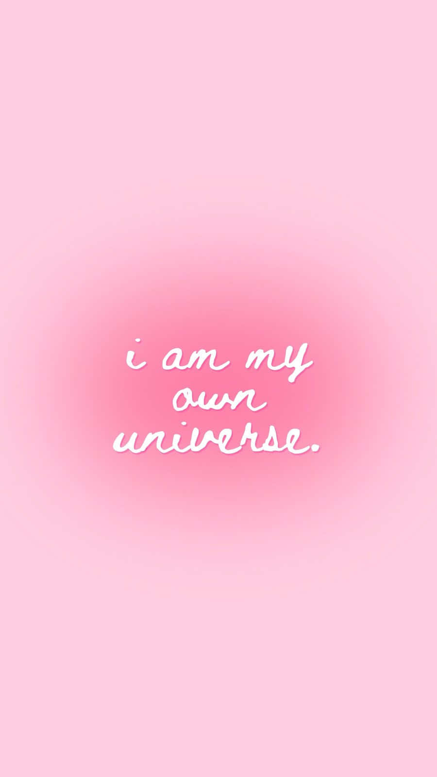 Own Universe Inspirational Quote Pink Background Wallpaper