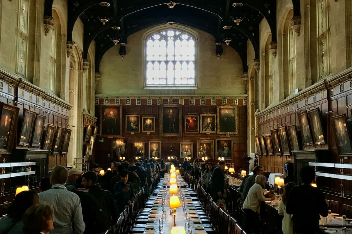 Oxford Historic Dining Hall Interior Wallpaper