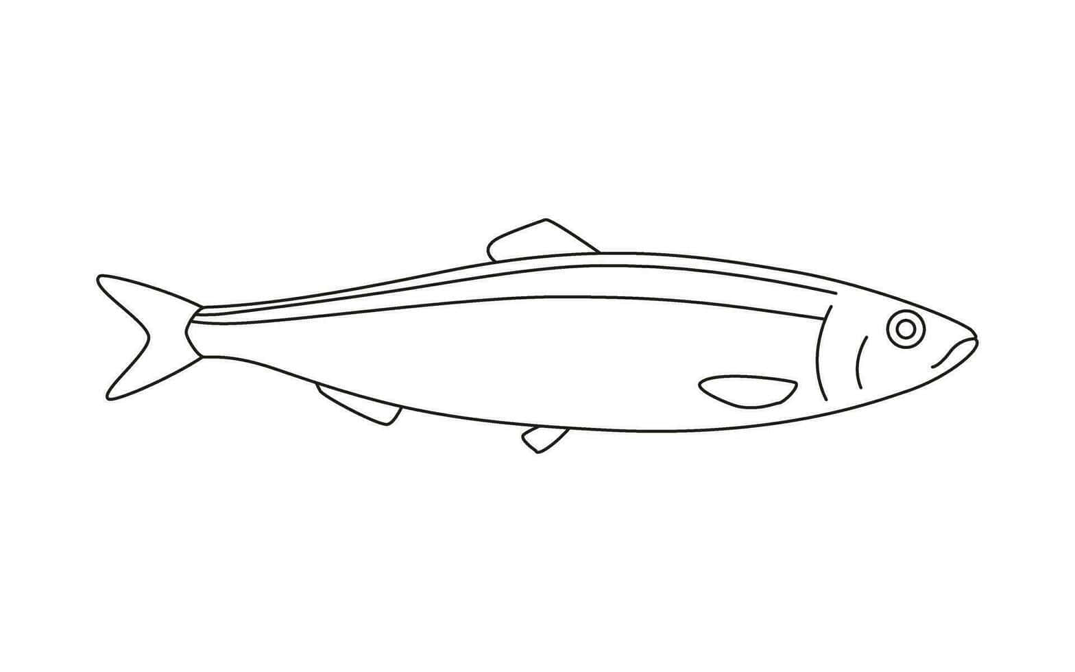 Pacific Herring Line Art Wallpaper