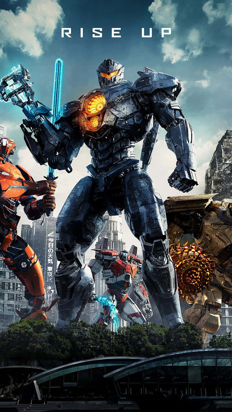 Pacific Rim Jaegers Rise Up Poster Wallpaper