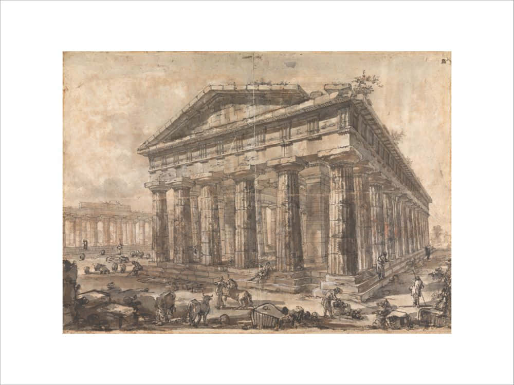 Paestum Drawing Wallpaper