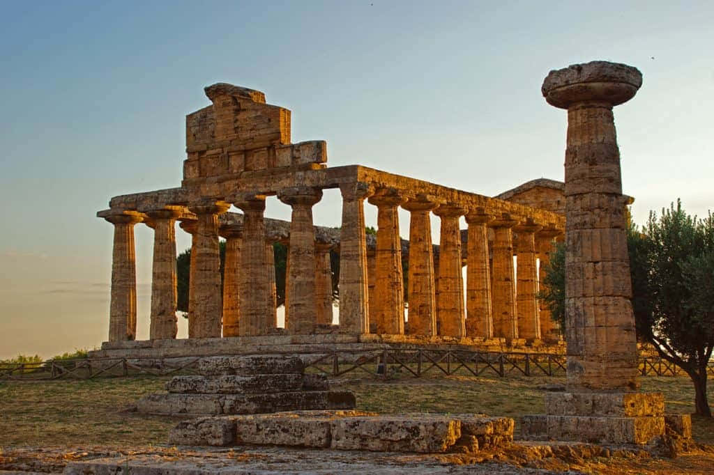 Paestum Golden Hour Wallpaper