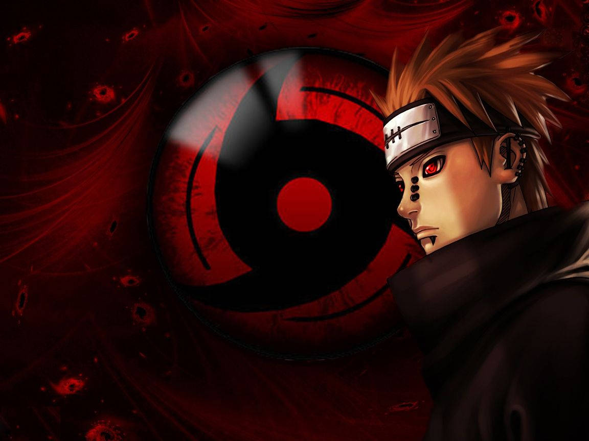 Pain’s Sharingan Tinted In Red Wallpaper