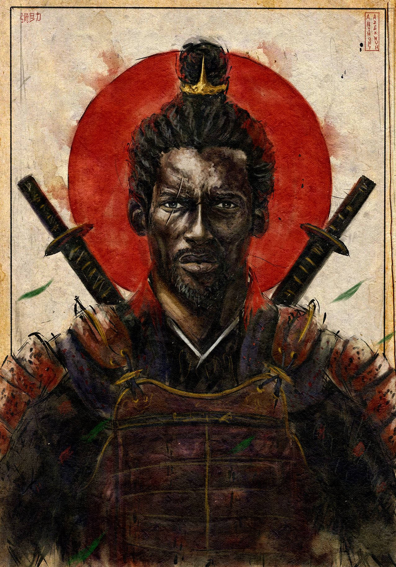 Painted Portrait Of Yasuke Wallpaper