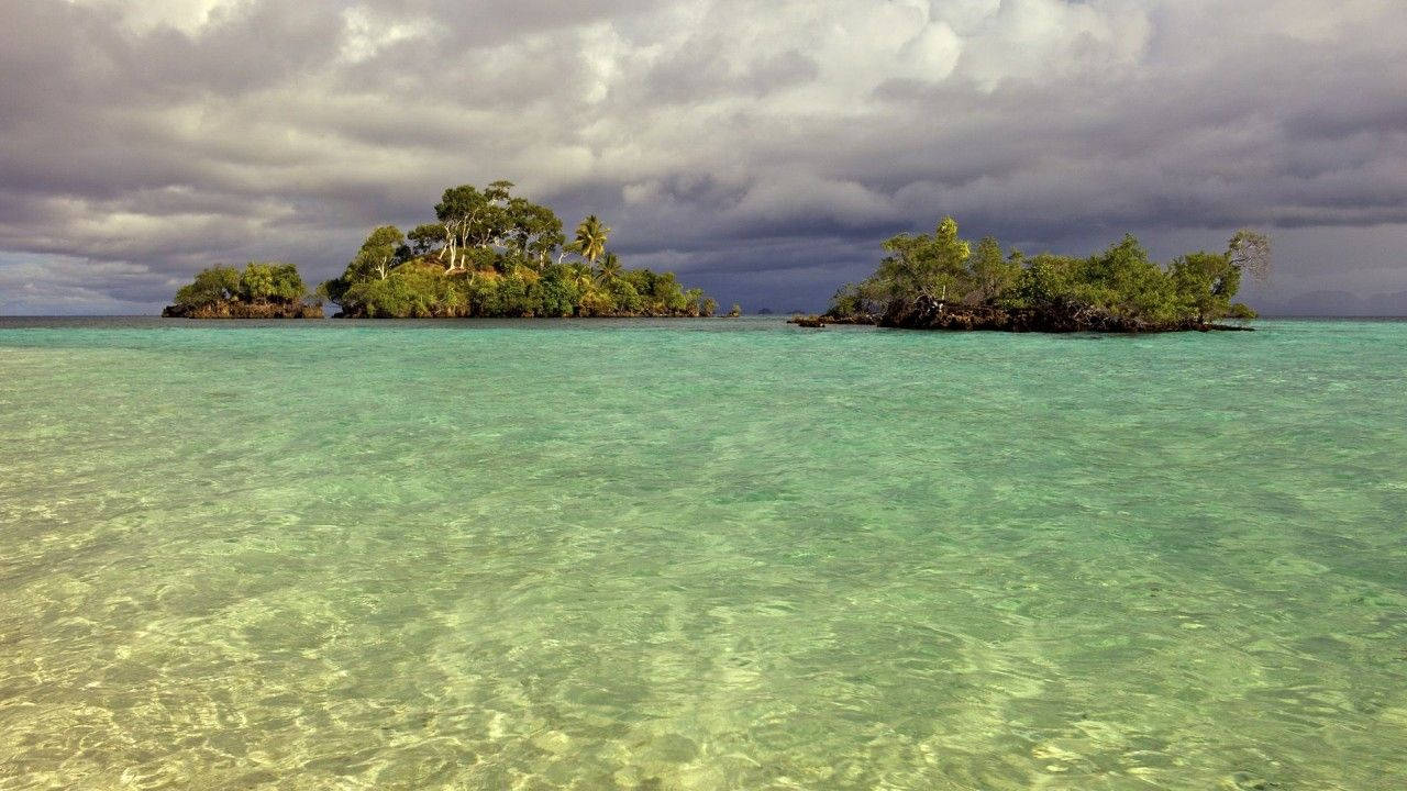 Palau Three Islands Wallpaper