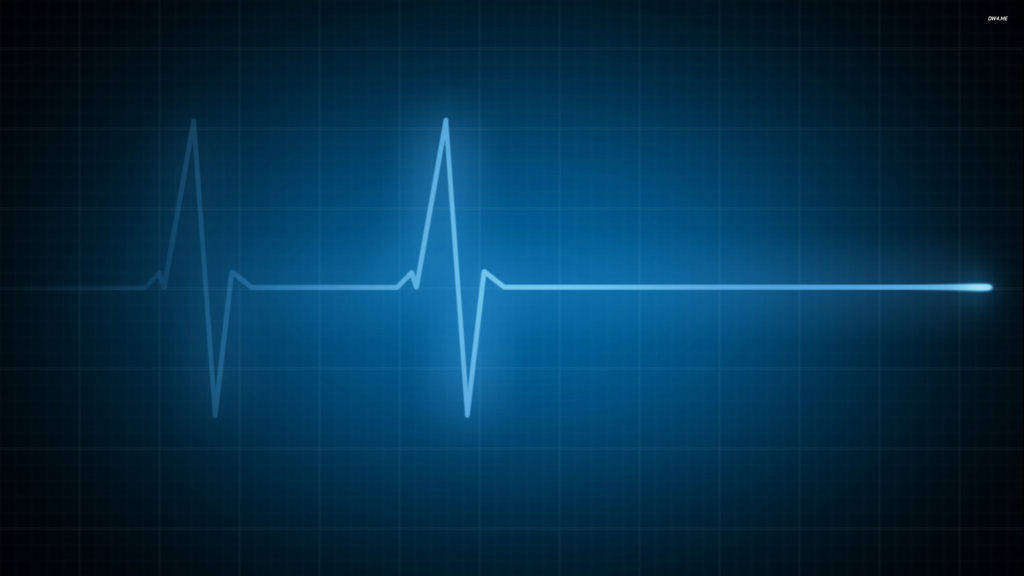 Pale Blue Heartbeat Wallpaper