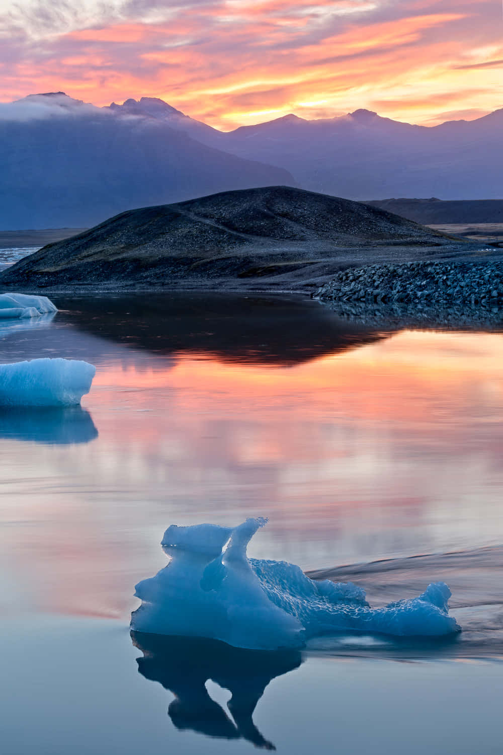 Palpable Chill On An Ice-covered Mountain Wallpaper