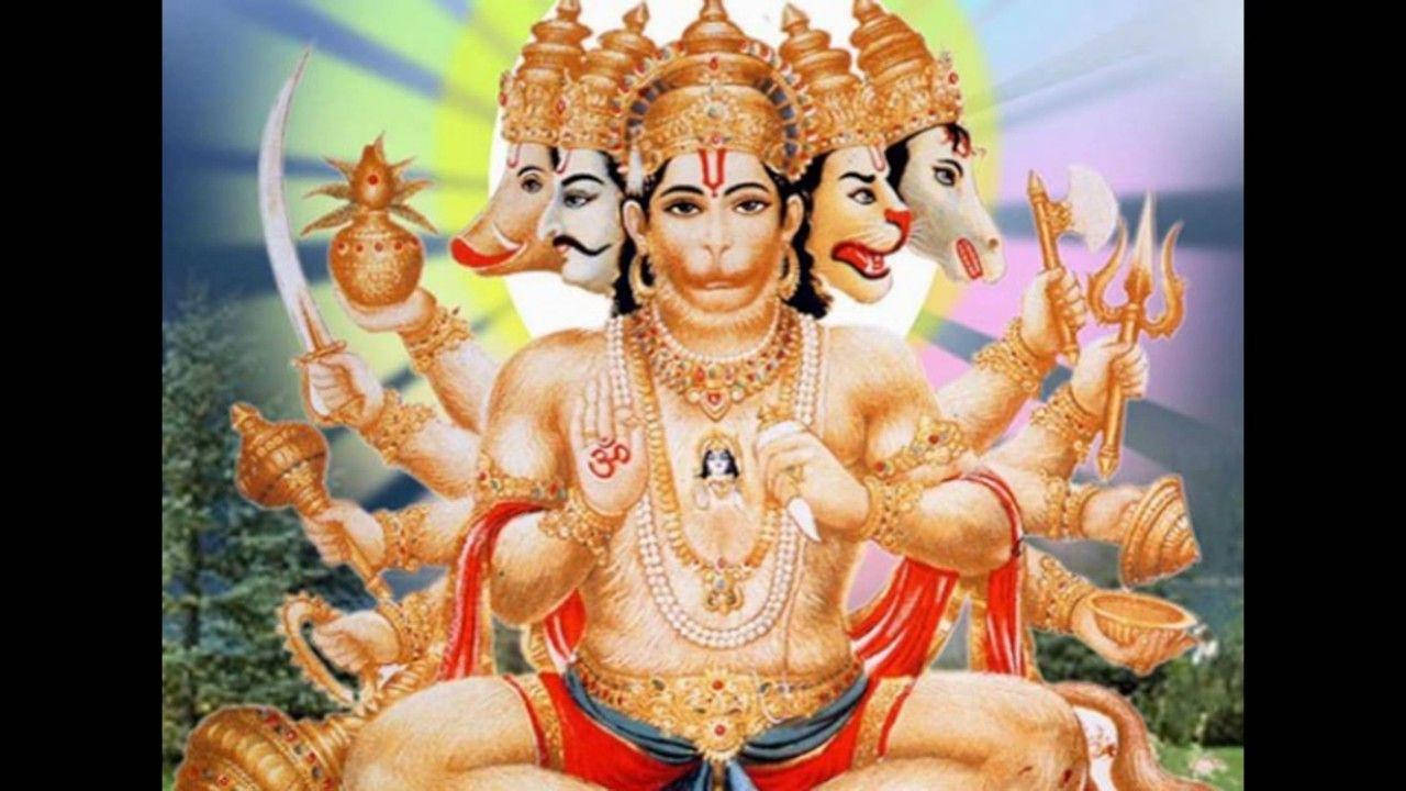 Panchmukhi Hanuman With Ancient Items Wallpaper