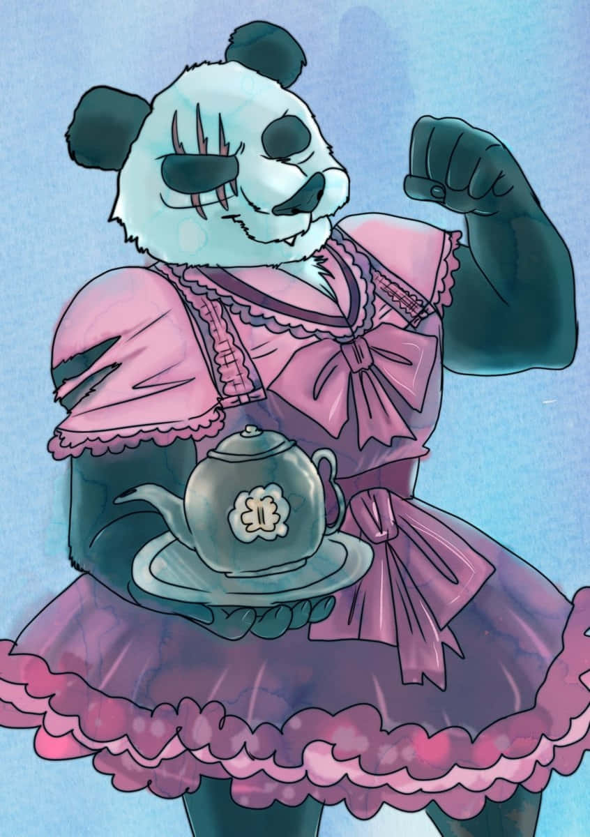 Panda_ Tea_ Party_ Costume Wallpaper