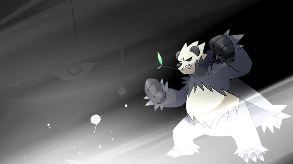 Pangoro Black And White Theme Wallpaper