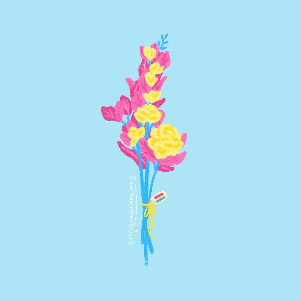 Pansexual Flowers Art Wallpaper