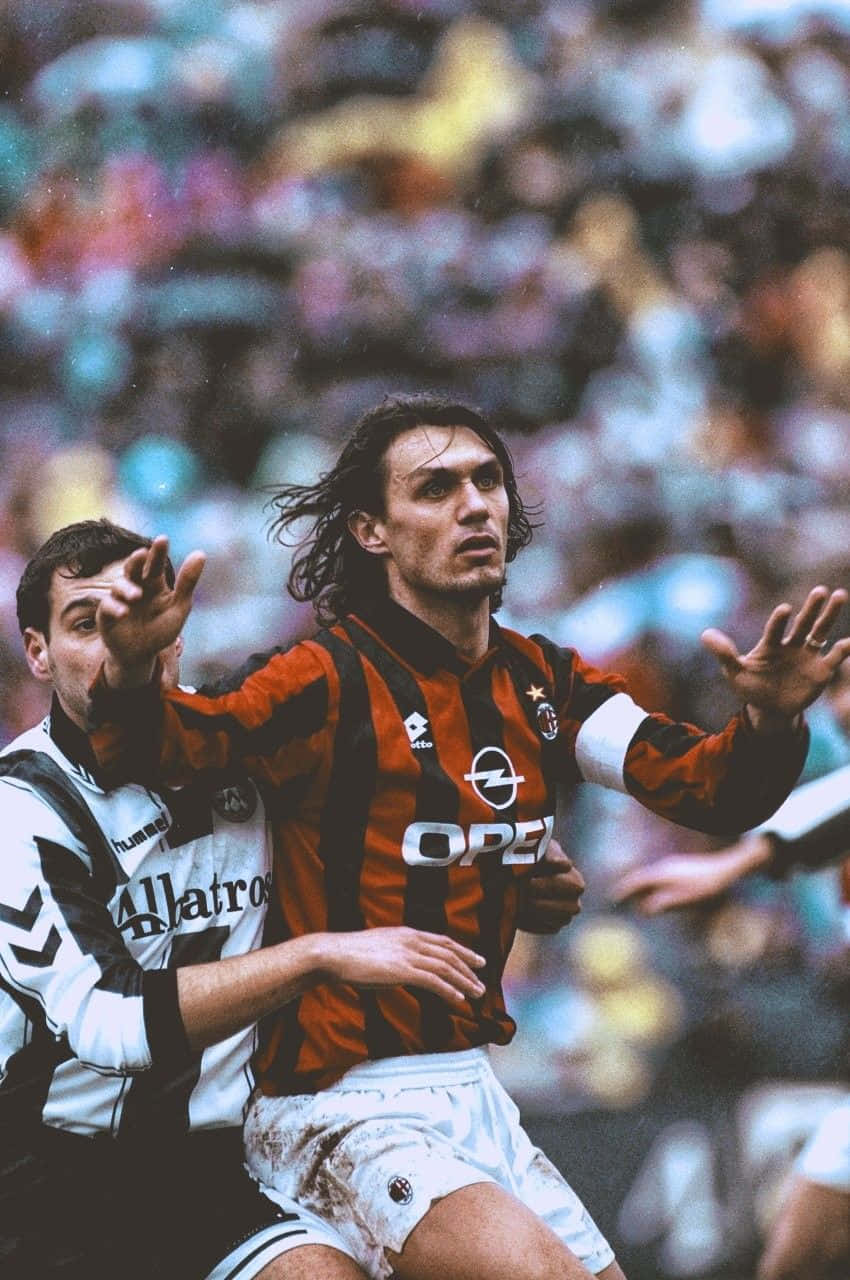 Paolo Maldini Portrait Design Wallpaper