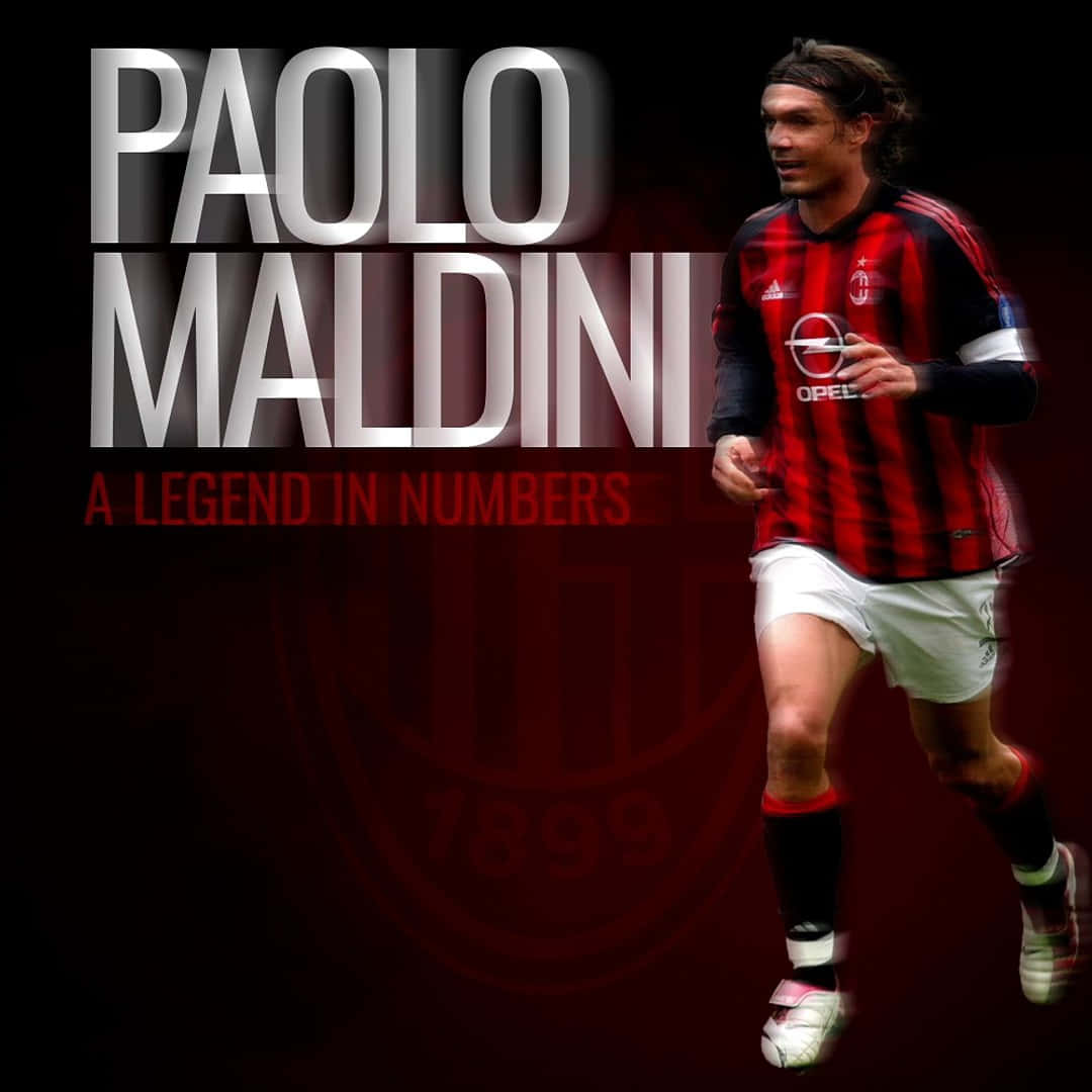 Paolo Maldini Poster I Dea Wallpaper