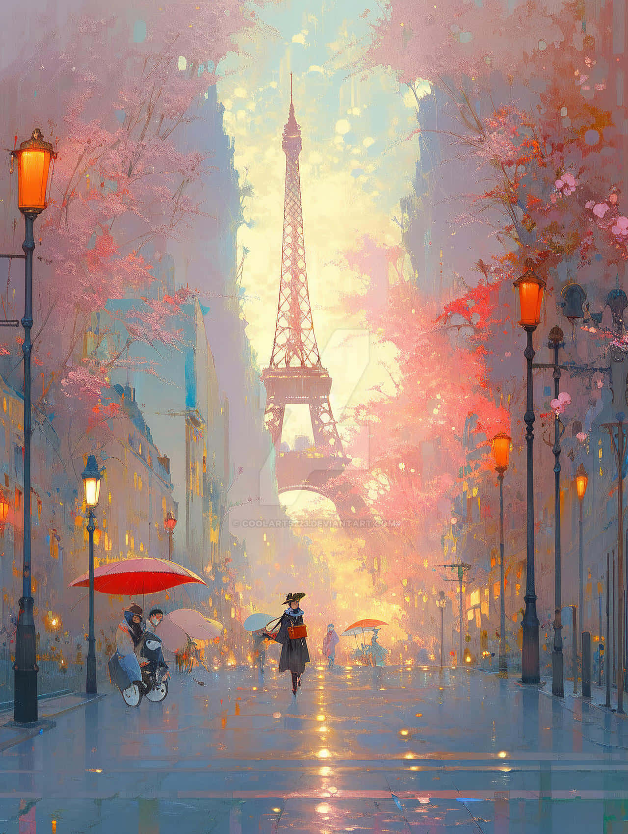 Parisian Dreamscape Artwork Wallpaper