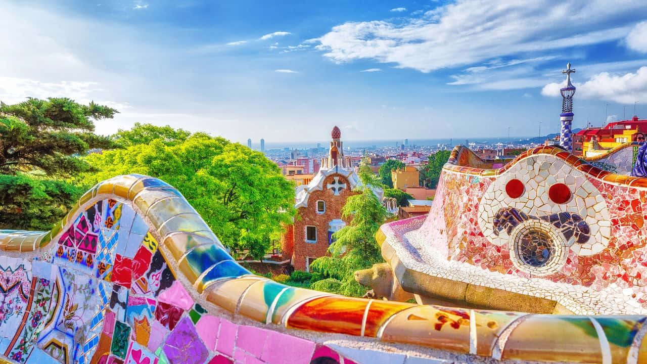 Park Guell Barcelona View Wallpaper