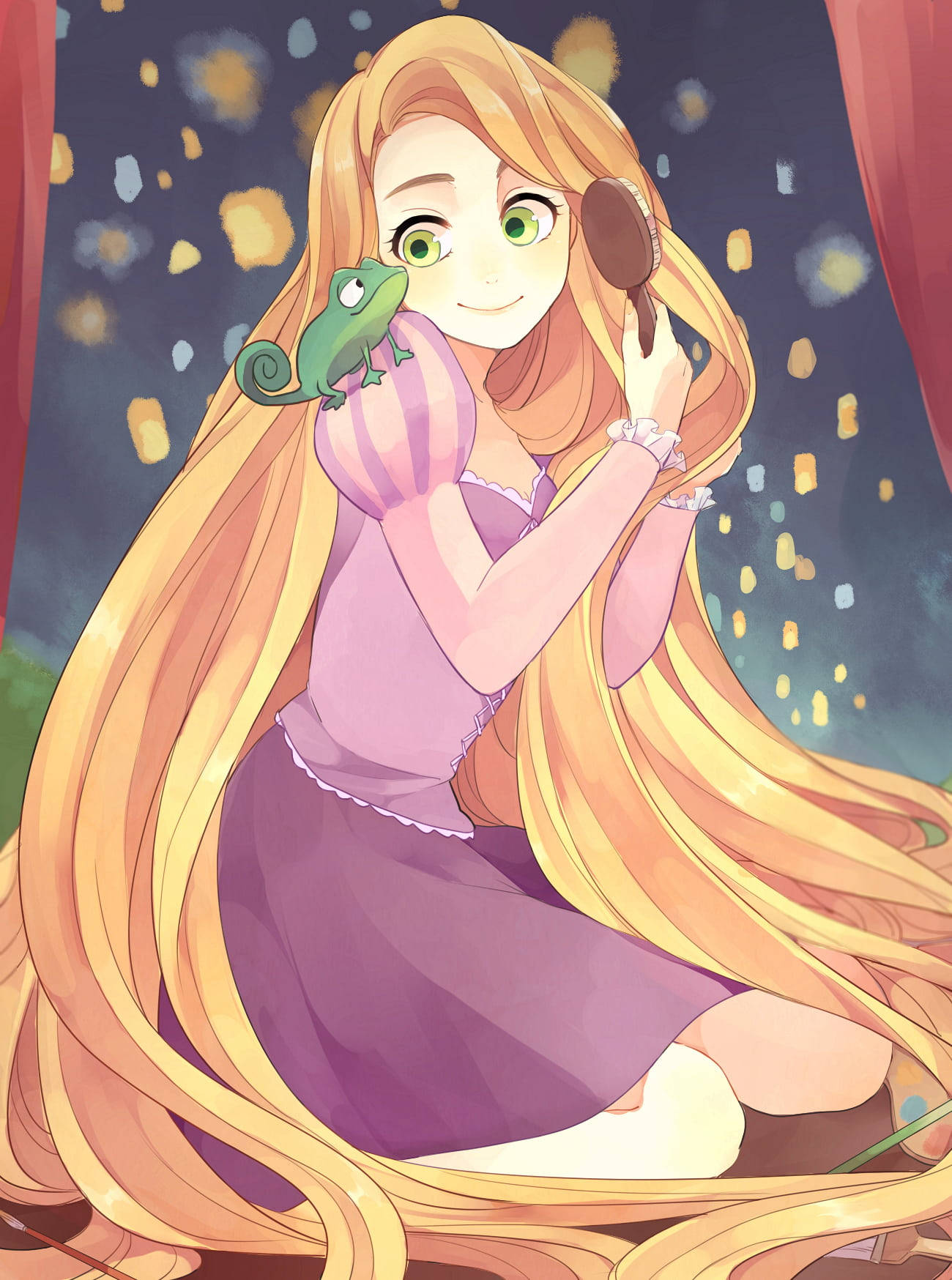 Pascal And Rapunzel From Disney Phone Wallpaper