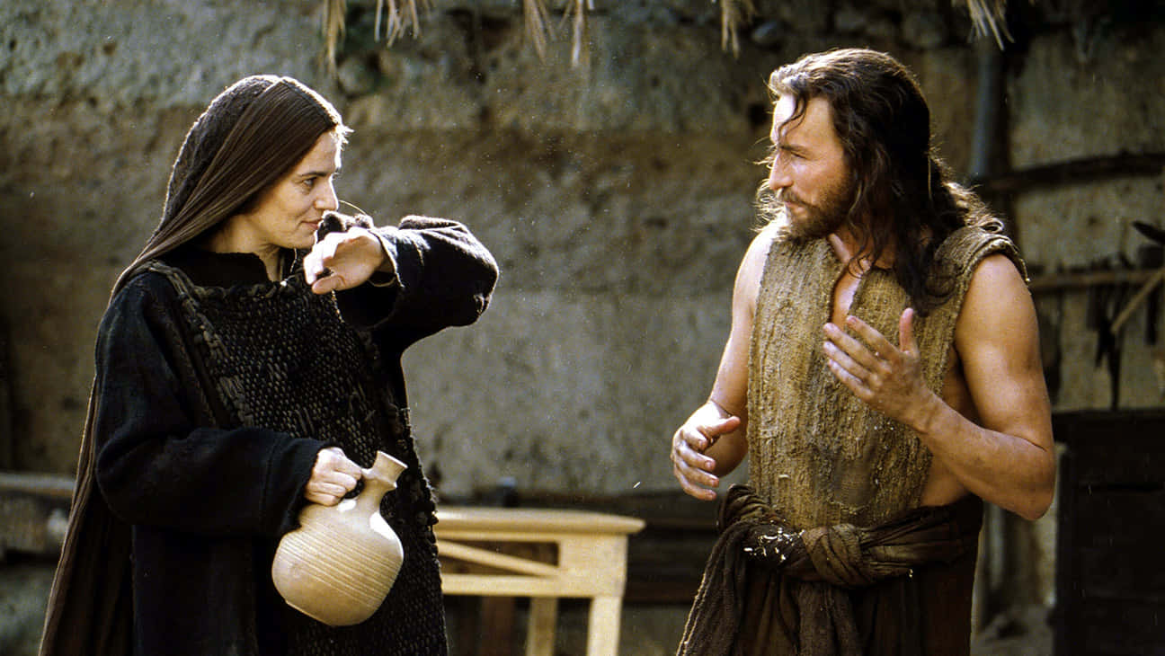 Passion Of Christ_ Mary And Jesus Scene Wallpaper