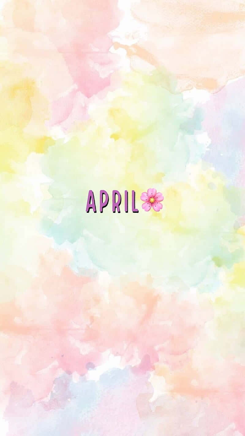 Pastel April Watercolor Background Wallpaper