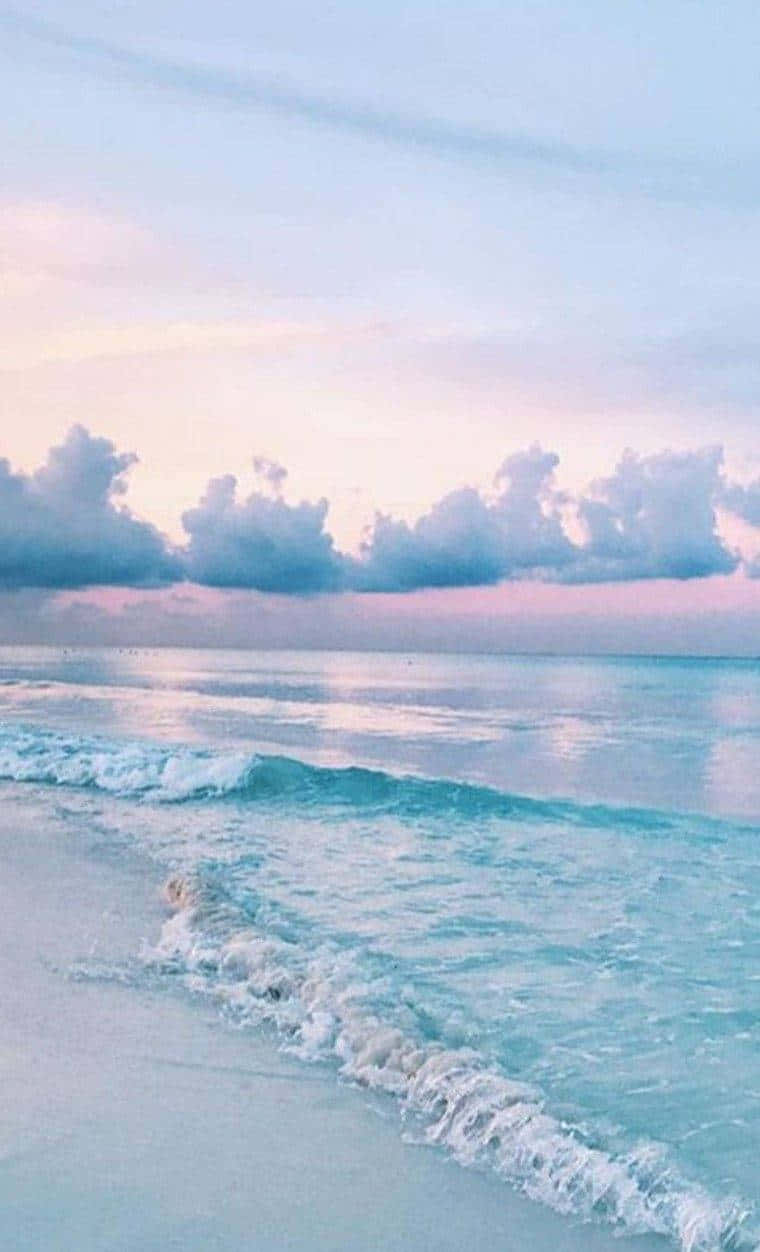 Pastel Beach Sunset Wallpaper