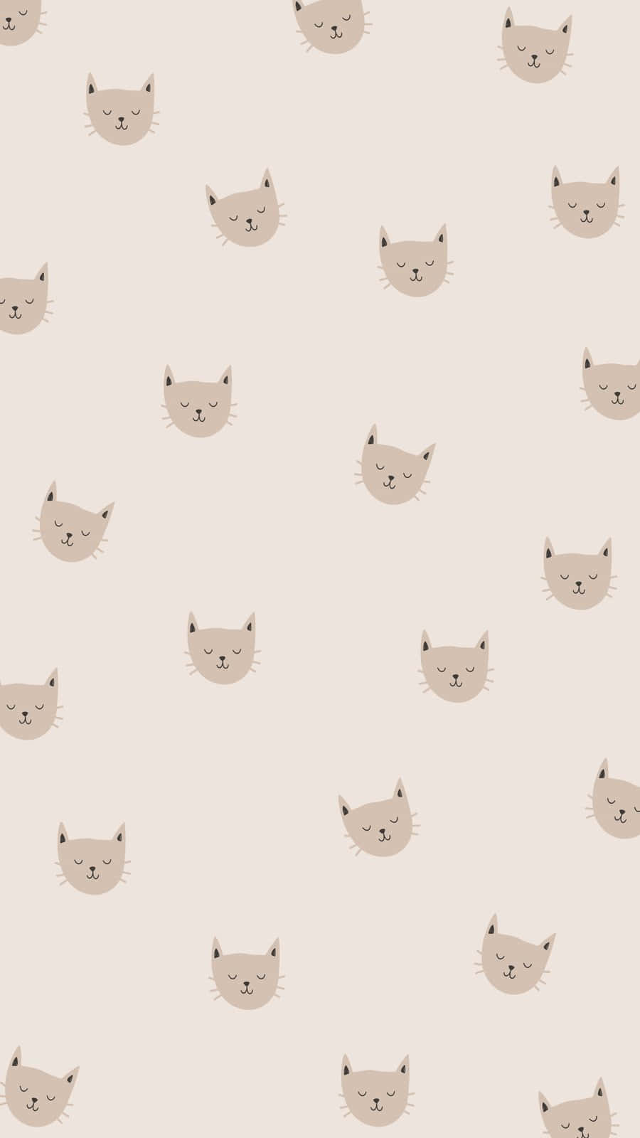 Pastel Cat Pattern Wallpaper Wallpaper