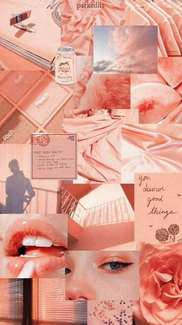 Pastel Collage Peach Aesthetic Wallpaper