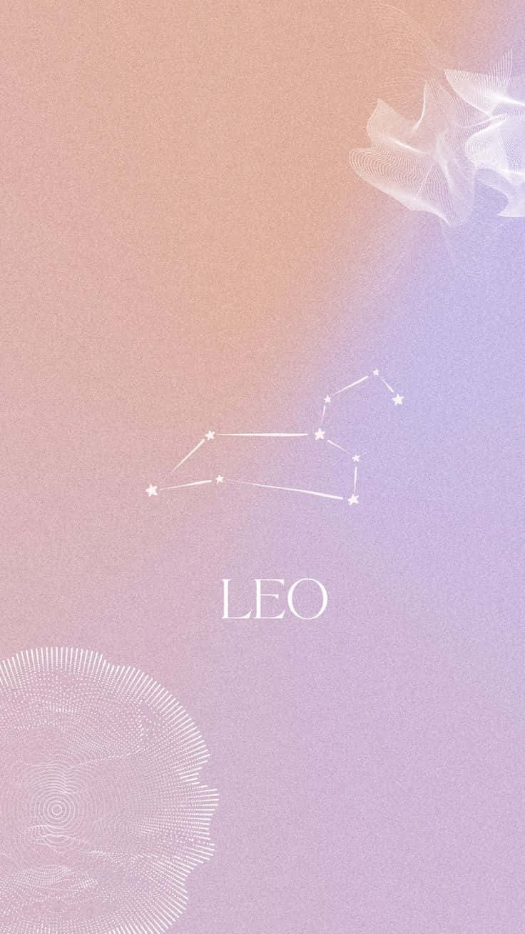 Pastel Colored Leo Zodiac Constellation Wallpaper