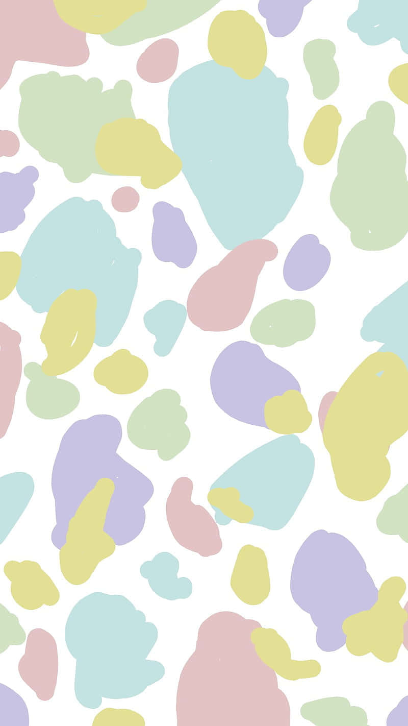 Pastel Cow Print Pattern Wallpaper