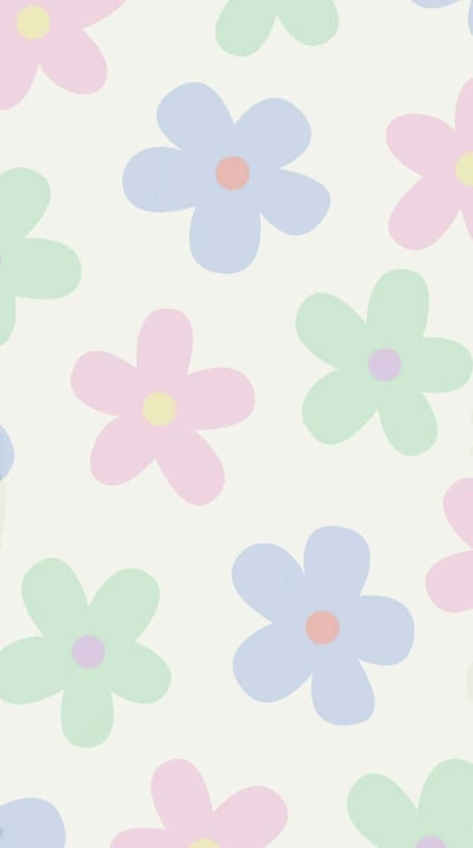 Pastel Floral Pattern Background Wallpaper