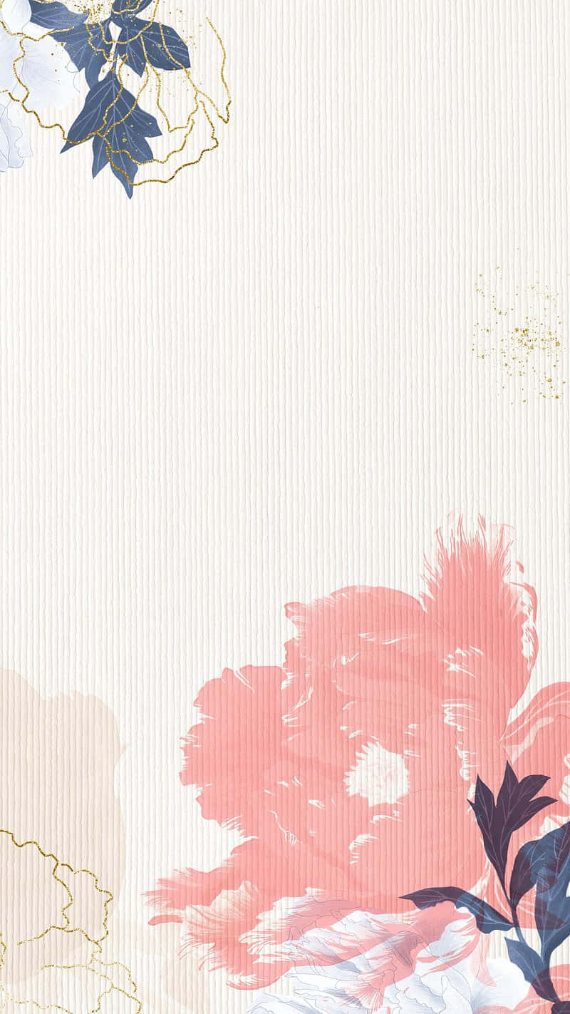 Pastel Floral Vintage Background Wallpaper