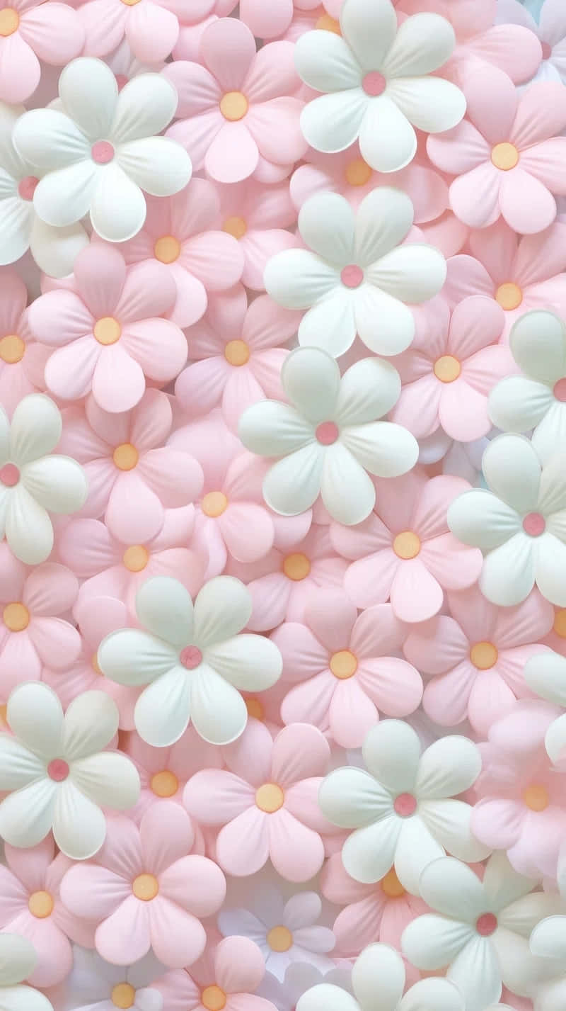 Pastel Flower Pattern Background Wallpaper